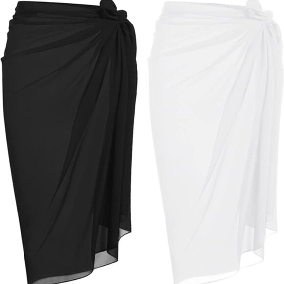 Jewelry - Women Sarong Swimsuit Coverups Chiffon Long Bikini Wraps Sheer Beach Bathing Sui